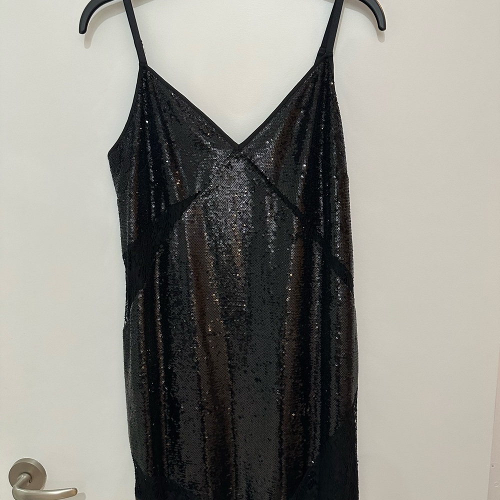 Sparkling Black Sequin Dress